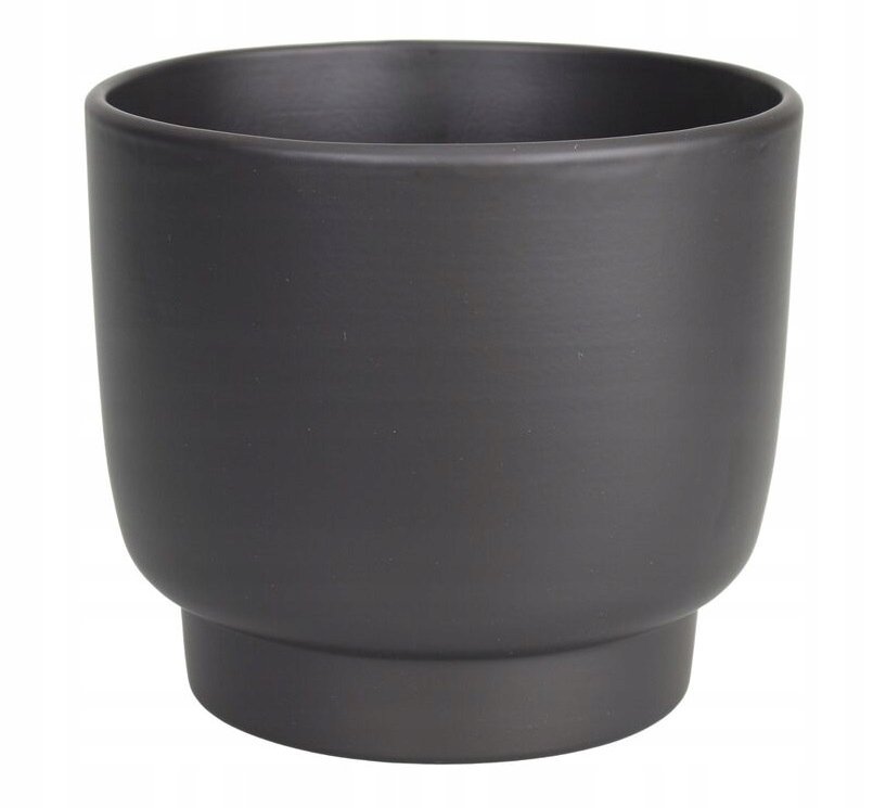 Osłonka ceramiczna na doniczkę antracytowa 20 cm