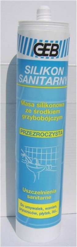 GEB Silikon sanitarny bezbarwny kart.310ml GEBSICONE