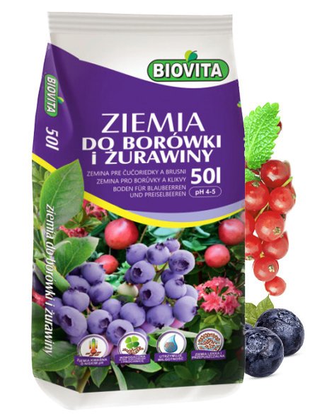 Ziemia do borówki i żurawiny pH 4-5 Biovita 50L