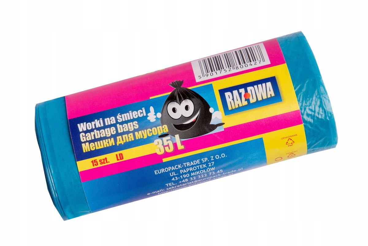 RAZ-DWA - Worki niebieskie  35L a'15