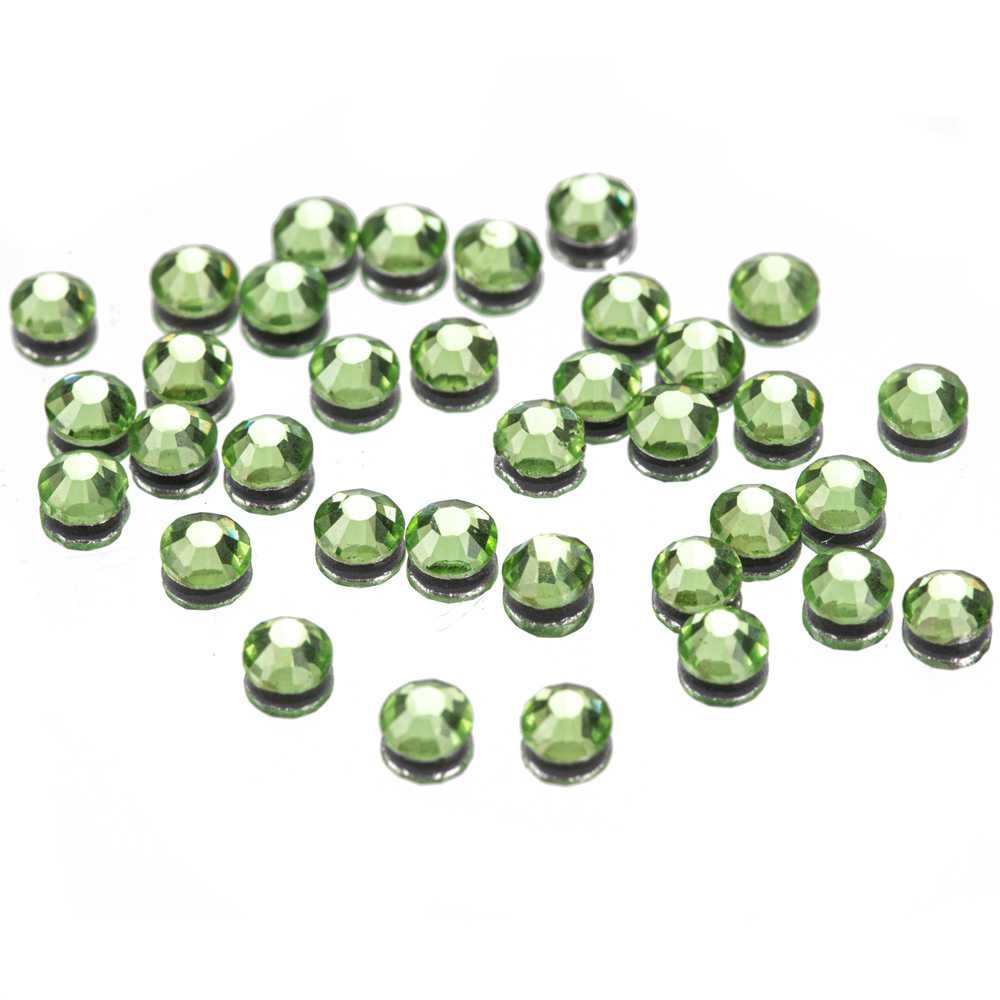 Cyrkonie do paznokci szklane SS10 Peridot 50 szt