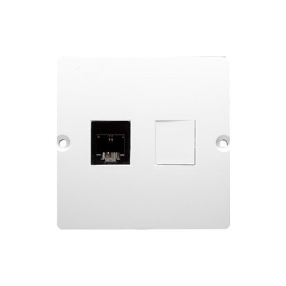 LEDart telefoniczne RJ11 pojedyncze białe BMTF1.02/11 Kontakt-Simon Basic