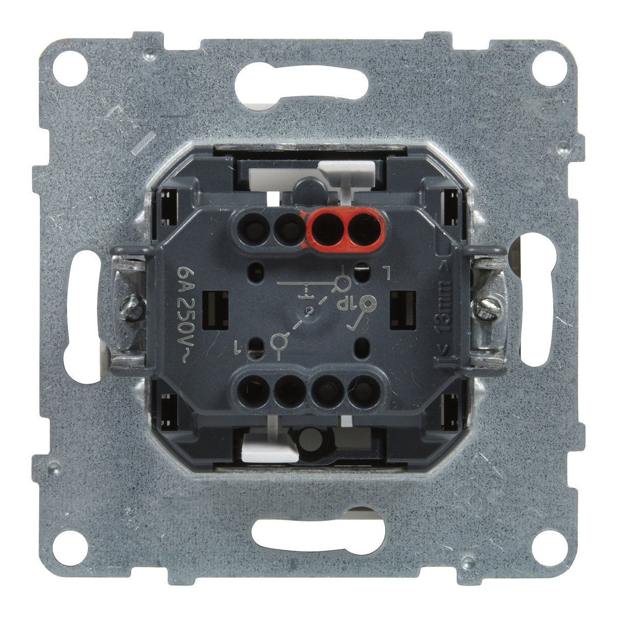 Przycisk pojedynczy - 6 A - 250 V~ - zaciski automatyczne, BIAŁY SUNO