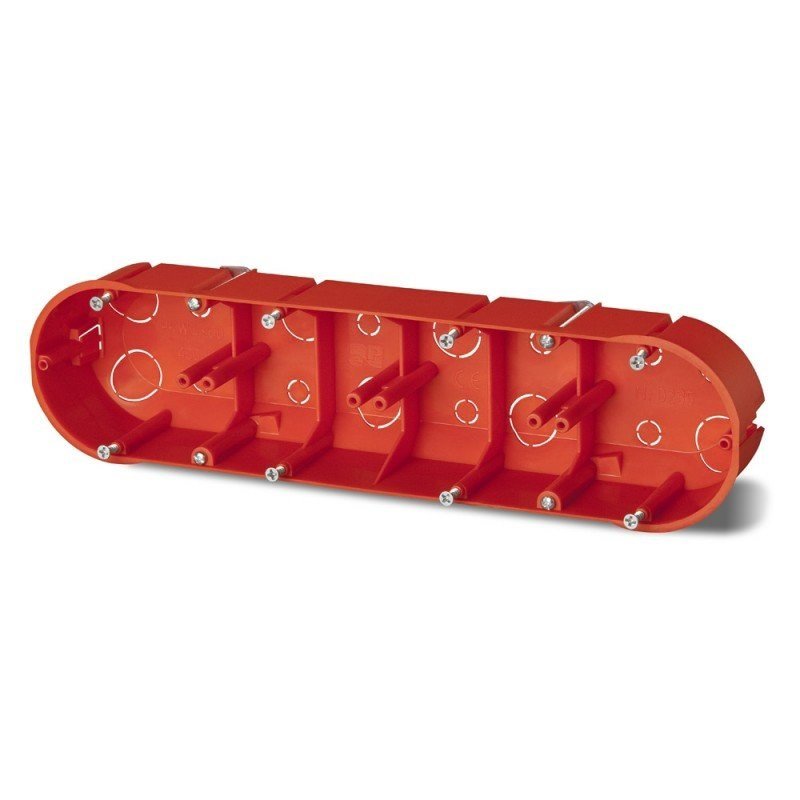 Elektro-Plast Puszka podtynkowa 60 poczwórna do karton-gipsu 0234-00 pomarańczowa