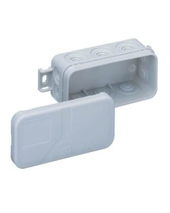 Puszka natynkowa z tworzywa, MINI 25-L 89x43x37 IP55, szara, pusta (bez zacisków) dla 2,5 mm2