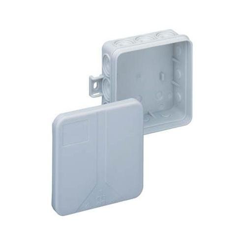 Puszka natynkowa z tworzywa, HP 80-L 85x85x42 IP55, szara, pusta (bez zacisków) dla 2,5 mm2, 7 dławic