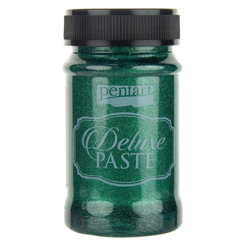 Pasta strukturalna brokatowa Pentart Deluxe Paste - SZMARAGD 100ml