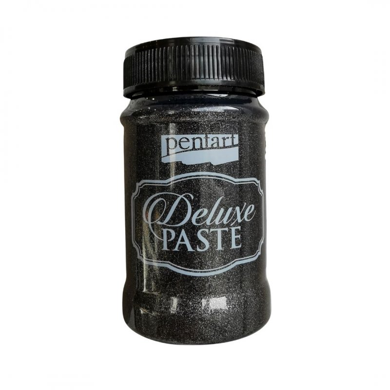 Pasta strukturalna brokatowa Pentart Deluxe Paste - ANTRACYT 100ml