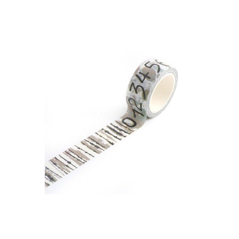 Taśma washi AALL & Create - BURLAP BLACK NR 16