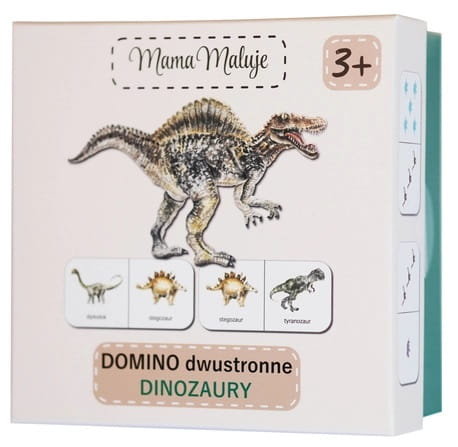 Domino dwustronne Dinozaury - Mama Maluje