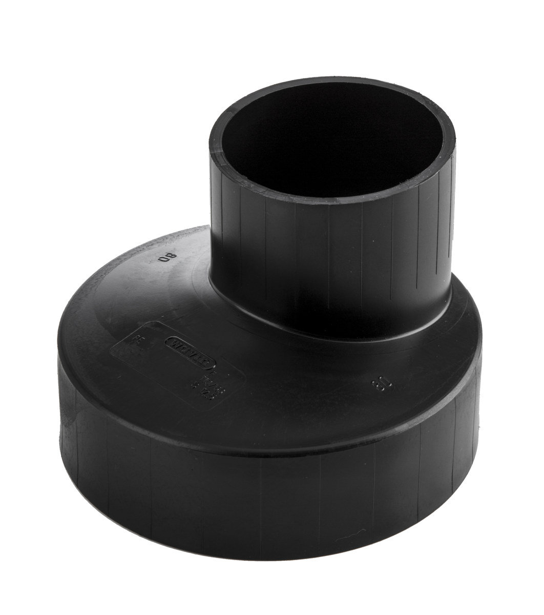 Redukcja 110x75mm ekscentryczna czarna Quickstream