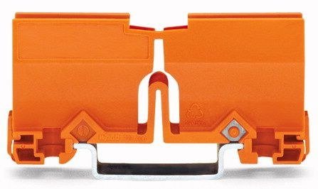 Adapter montażowy Seria 773 - 2,5 mm / 4 mm / 6 mm do montażu śrubowego na szynie TS 35 pomarańczowa