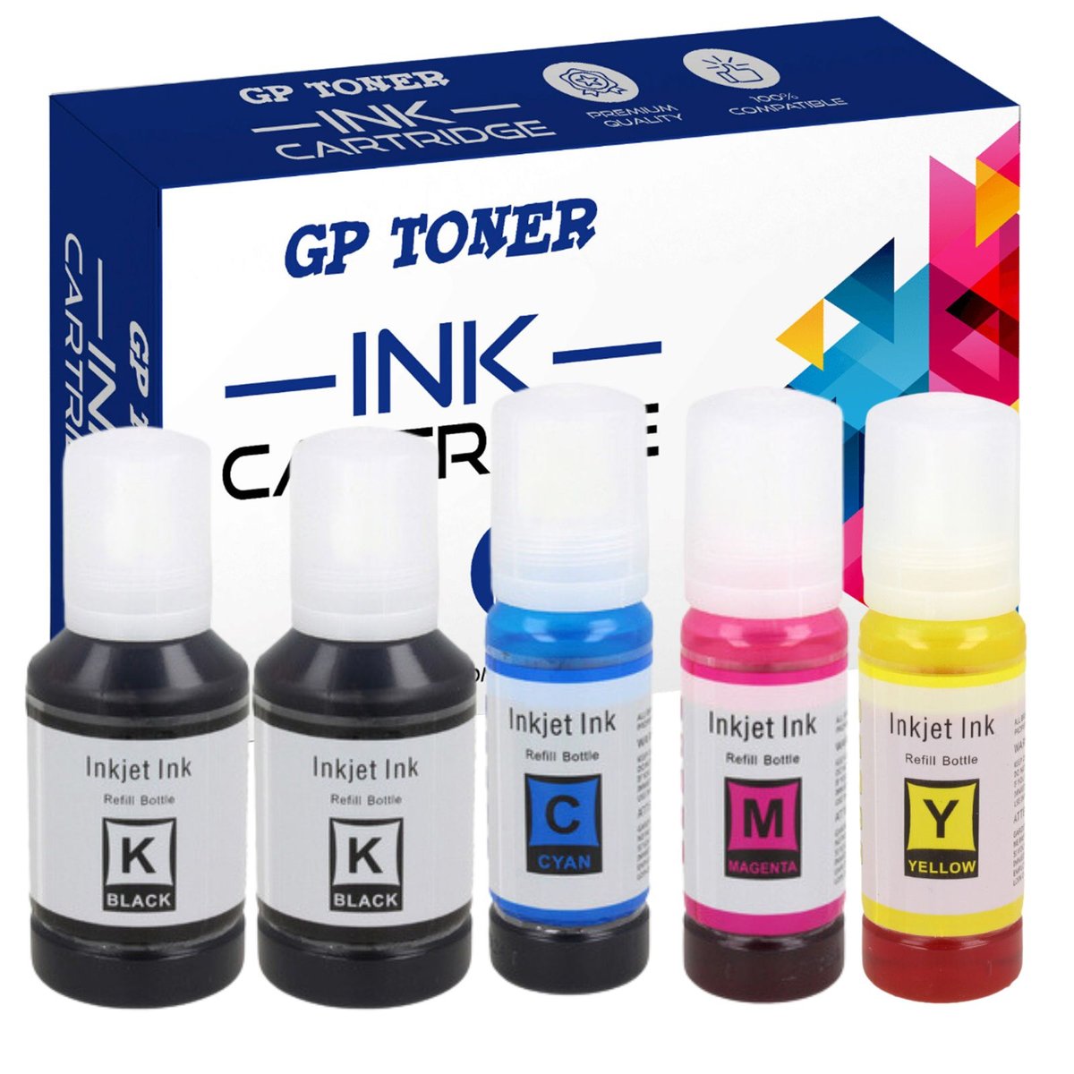 5x Tusz Do EPSON ET-2710 ET-2715 ET-2720 ET-2815 ET-3700 ET-3750