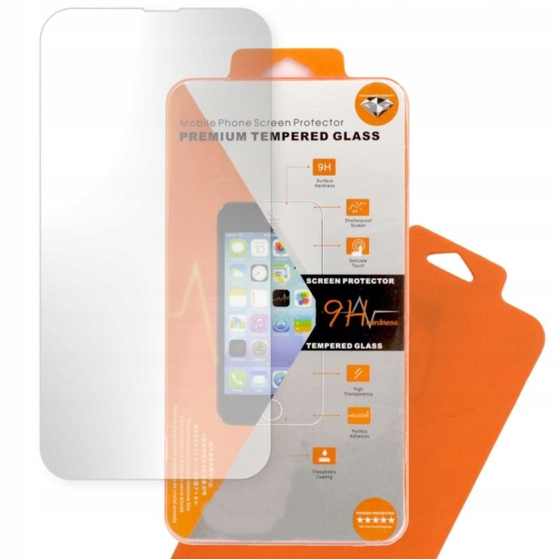 9H SZKŁO do iPhone 13 / 13 PRO / iPhone 14 SZKIEŁKO NA CAŁY EKRAN Szybka 9H pomarańcz