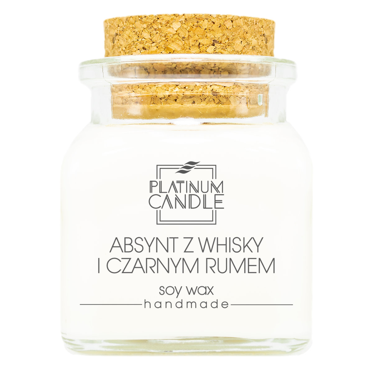 Świeca sojowa zapachowa ABSYNT Z WHISKY I CZARNYM RUMEM 90g