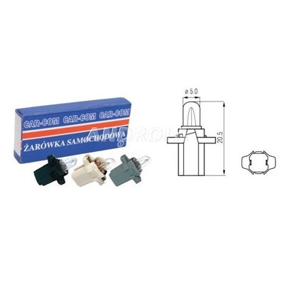 Żarówka B8.3D 24V 1.2W szara Car-Com 1szt