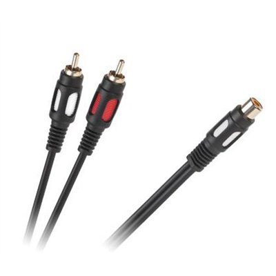 LP Kabel 1RCA gniazdo - 2 wtyki RCA 25cm AP_152091