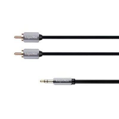 Kruger&Matz Kabel wtyk jack 3.5 - 2RCA stereo 1.0m LEC-KM0309