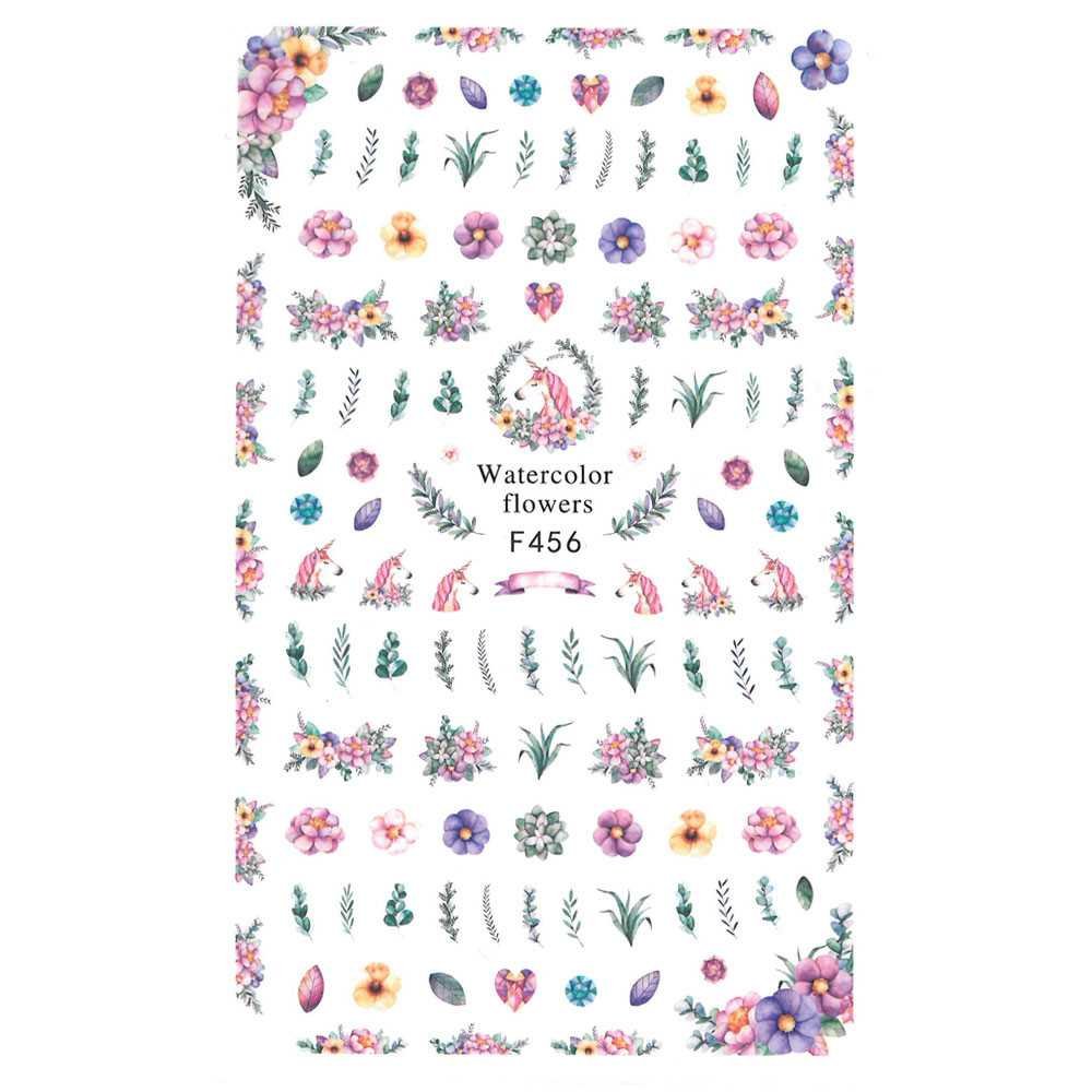 Naklejki do paznokci cienkie samoprzylepne Nr F456