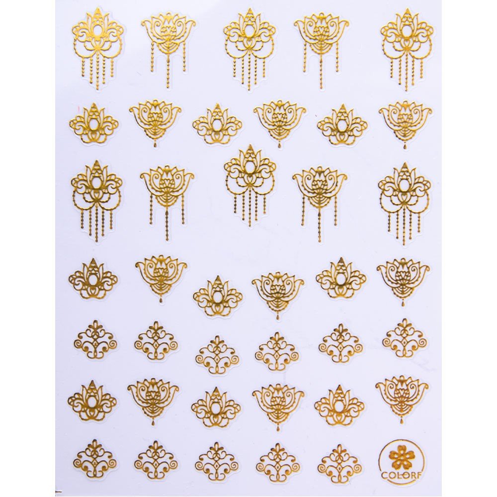 Naklejki Do Paznokci Cienkie Colorf Cb Gold 174