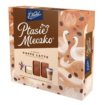 E. Wedel Ptasie Mleczko o smaku caffe latte w czekoladzie mlecznej 340g