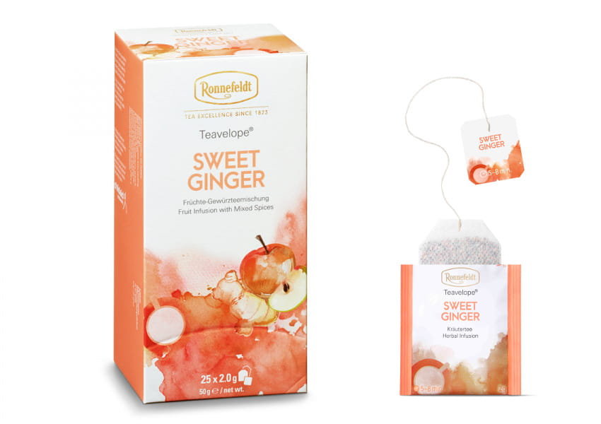 Ronnefeldt Herbata owocowa SWEET GINGER w saszetkach 84.06.HR.GIN(TV)