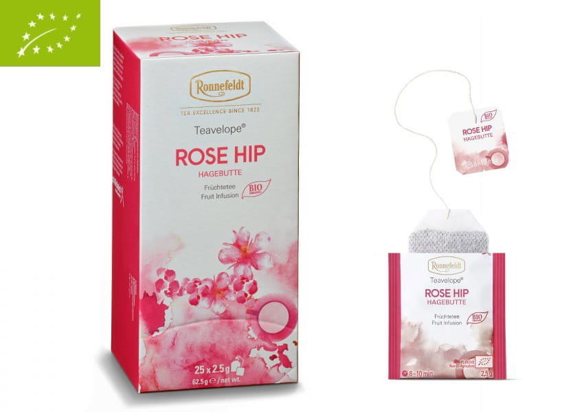 ROSE HIP | RONNEFELDT | napar owocowy z owoców dzikiej róży i hibiskusa | 25 saszetek