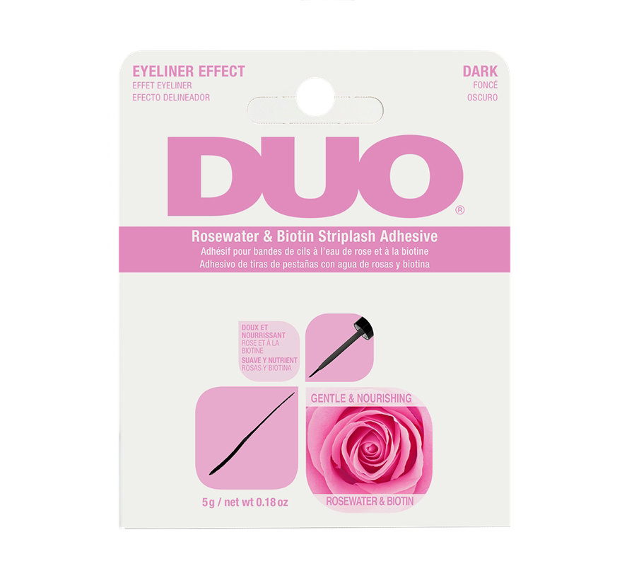Ardell DUO - Rosewater & Biotin Striplash Adhesive - Klej do rzęs z wodą różaną i biotyną - 5g - DARK