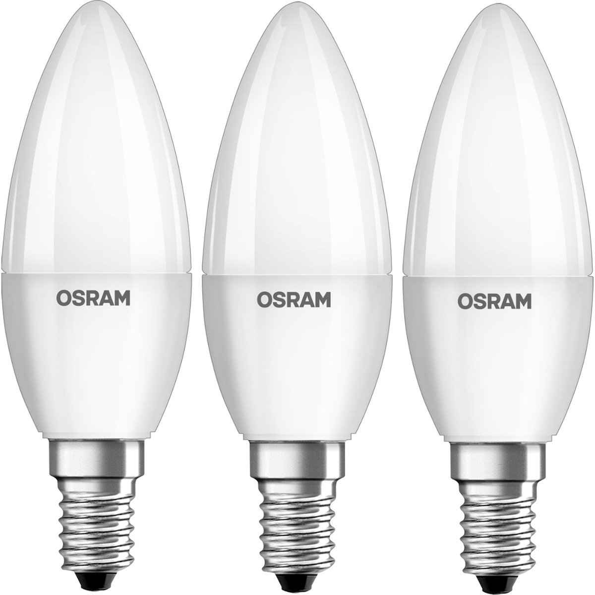 3PAK Żarówka LED E14 B35 7W = 60W 806lm 3000K Ciepła 200° OSRAM VALUE