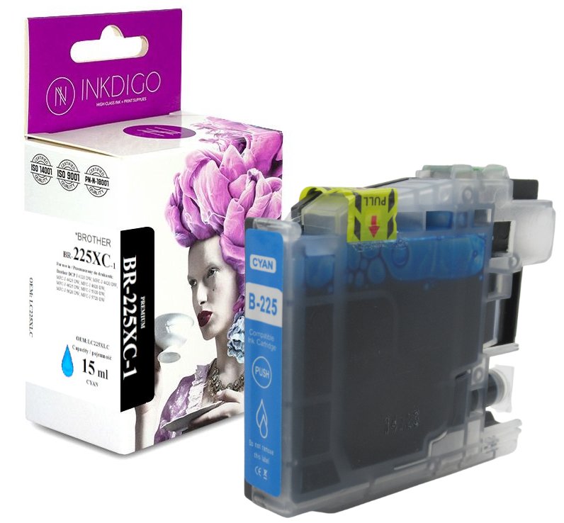 Tusz do Brother DCP-J 4120 MFC-J 4420 MFC-J 4625 CYAN zgodny z LC225C