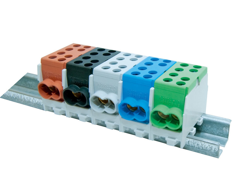 Zacisk przewodu głównego Hlak 35 1/2 czarny. 2x25mm2/2x35mm4