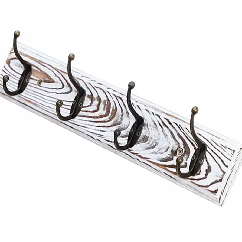 DREWNO WIESZAK ŚCIENNY UBRANIA KLUCZE VINTAGE