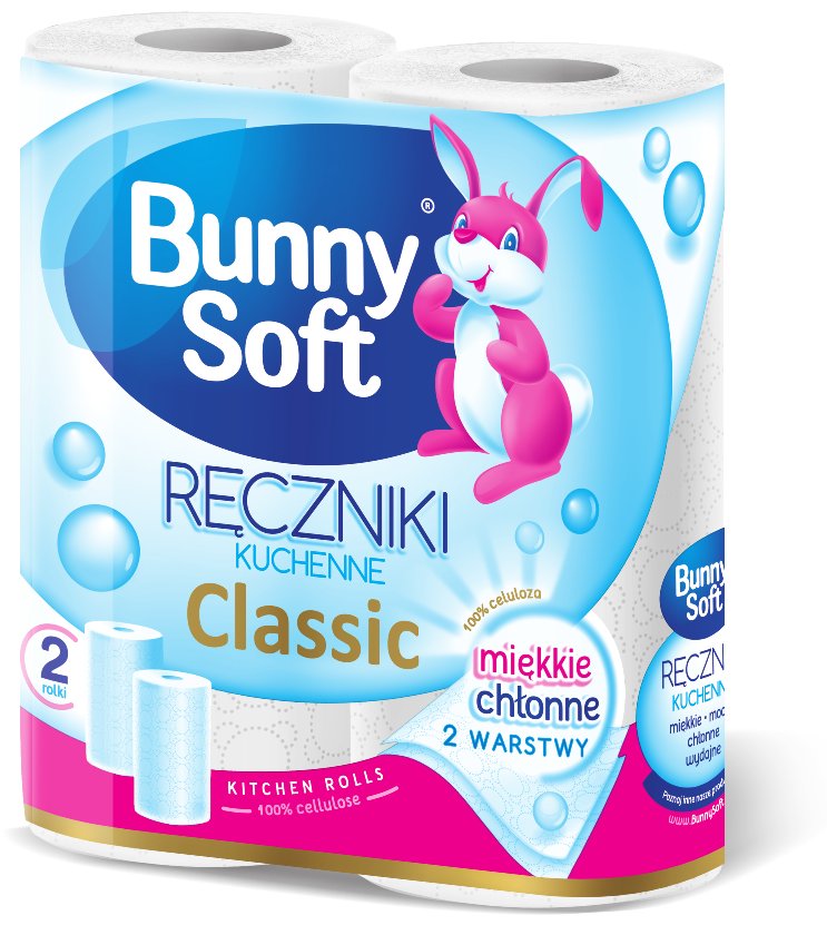 Bunny Ręcznik kuchenny Soft 2-warstw. 2 rolki