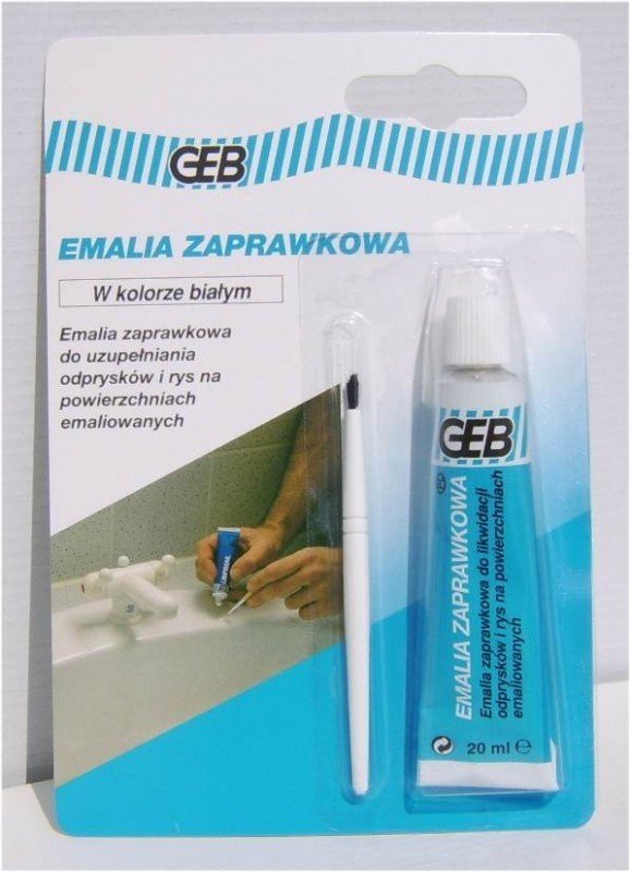 GEB Emalia zaprawkowa do napraw odprysków emalii tuba 20ml