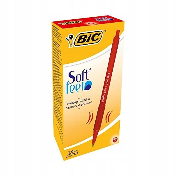 Długopis Soft Feel czerwony (12szt) BIC