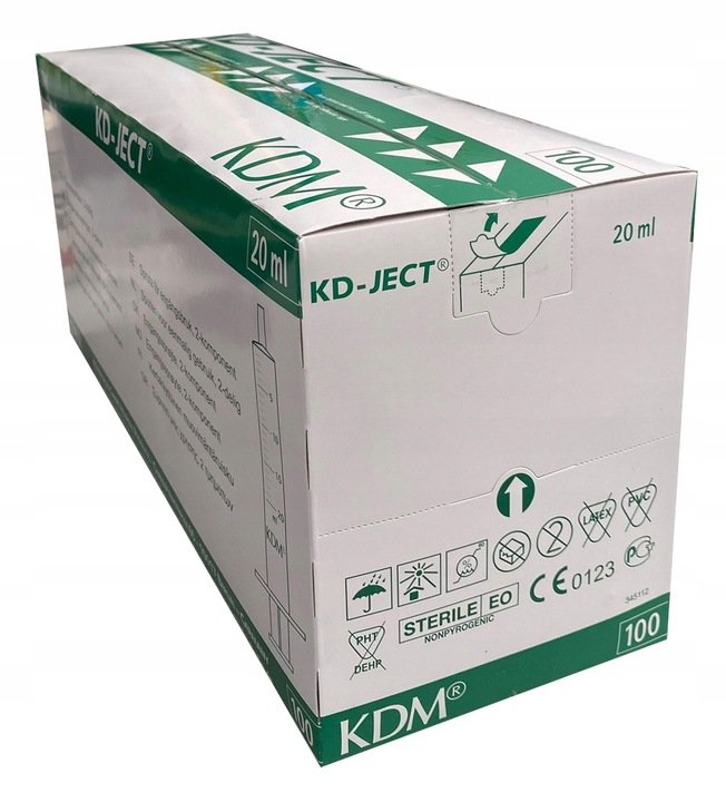 KDM, Strzykawka 2-cz. KD-JECT 20ml, 100szt.