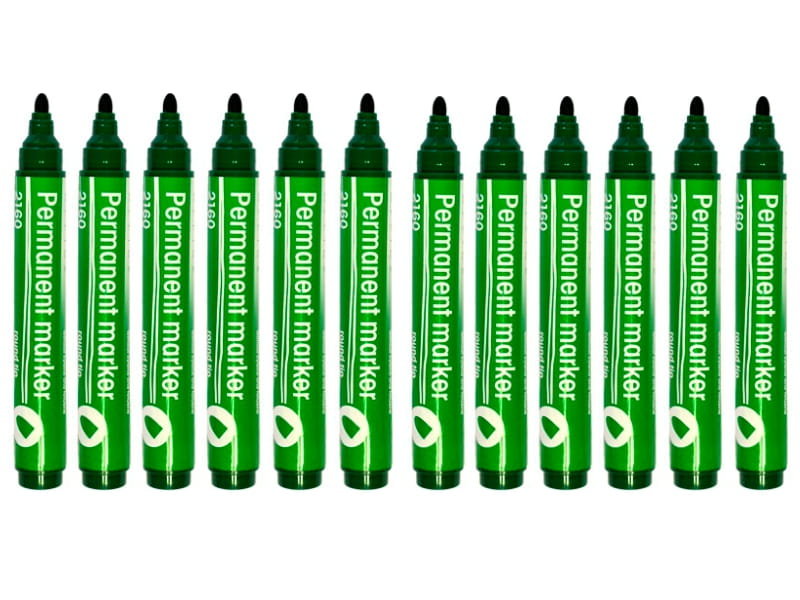 D RECT Marker permanentny 1.0-3.0mm zielony okrągły D'rect TH2160