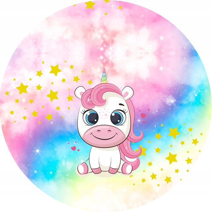 Naklejki 4 cm dla dzieci jednorożec unicorn