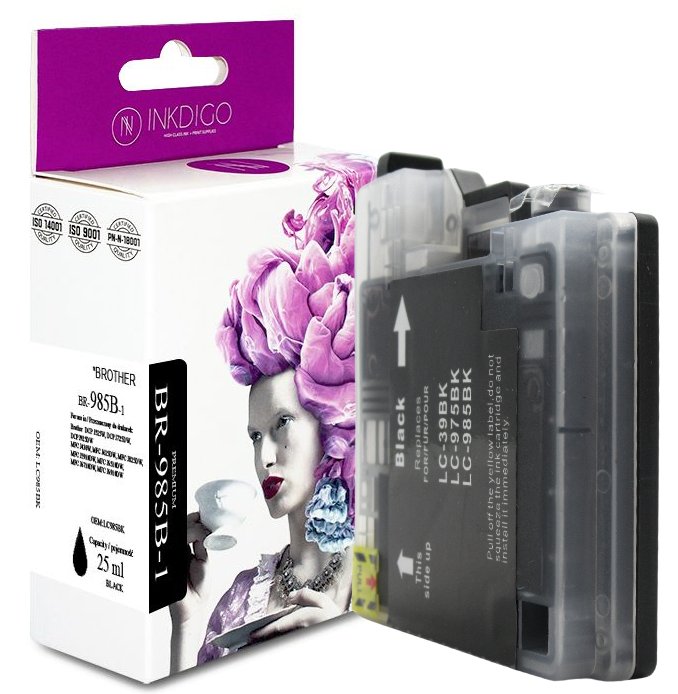 Tusz do Brother DCP-J 125 DCP-J 515 MFC-J 410 BLACK zgodny z LC985BK