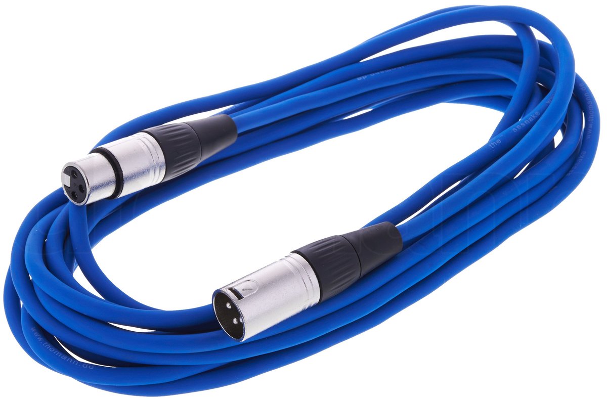 Kabel przewód mikrofonowy XLR XLR 6 m niebieski The sssnake