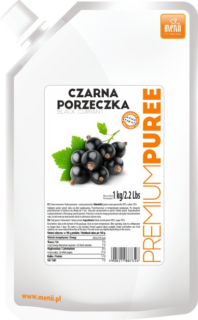 Puree Czarna Porzeczka premium Menii 1 kg