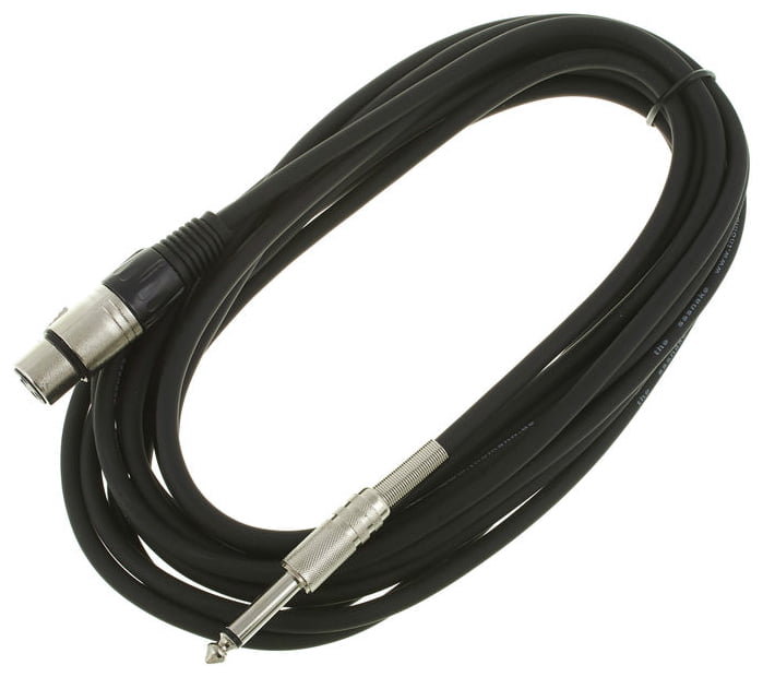 Kabel przewód mikrofonowy XLR - JACK 6 m czarny The sssnake