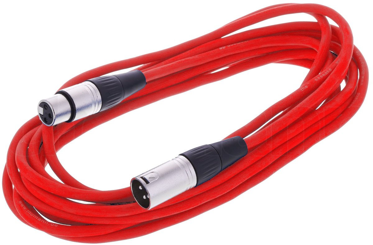 Kabel przewód mikrofonowy XLR XLR 6 m czerwony The sssnake