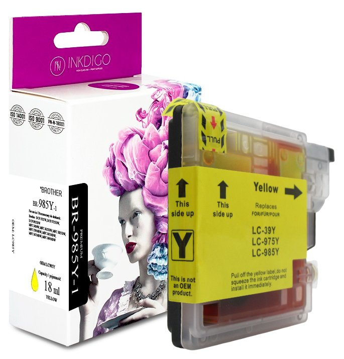 Tusz do Brother DCP-J 125 DCP-J 515 MFC-J 410 YELLOW zgodny z LC985Y