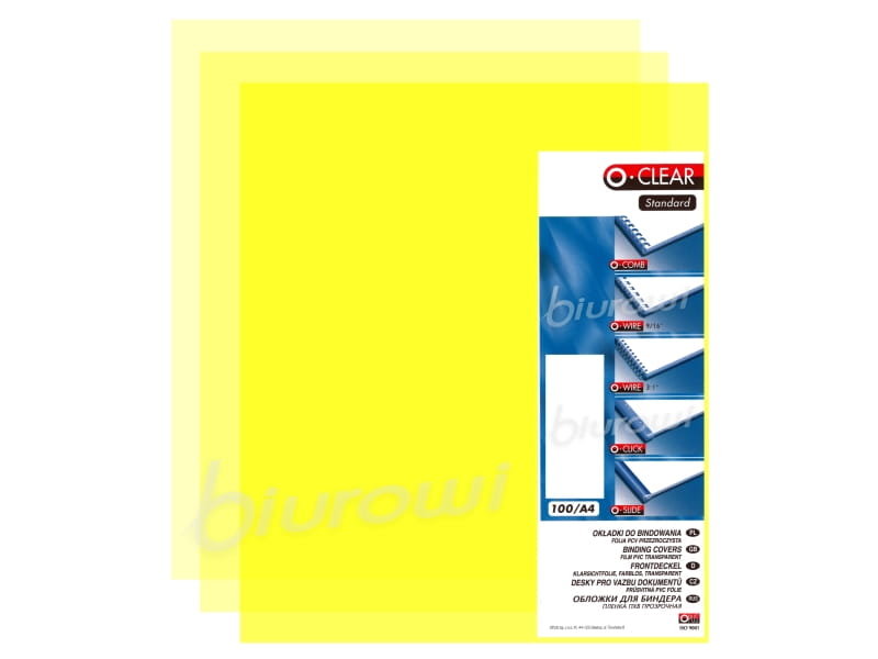 Opus O.CLEAR Standard żółta A4 /100/