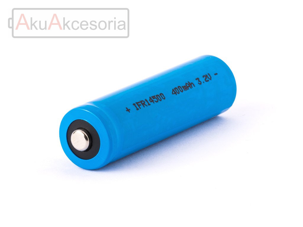 LiFePo4 IFR 14500 AA - 400mAh 3,2V