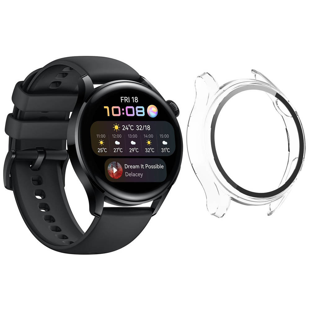 Zdjęcia - Pasek do smartwatcha / smartbanda Huawei Strado Etui obudowa 2w1 ze szkłem do  Watch 3  uniwersaln (Bezbarwne)