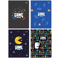 4 X ZESZYT A5, 16 KARTEK, TRZYLINIA, INTERDRUK GAME OVER