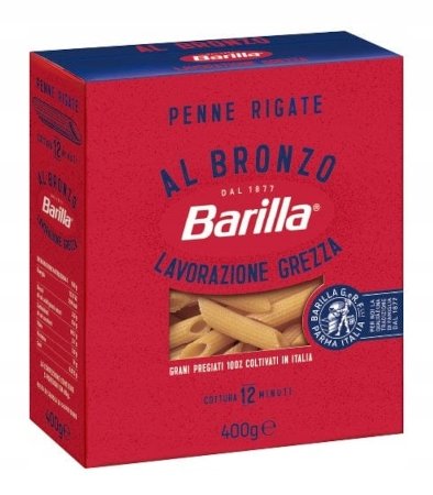 BARILLA Penne Rigate Al Bronzo włoski makaron 400g