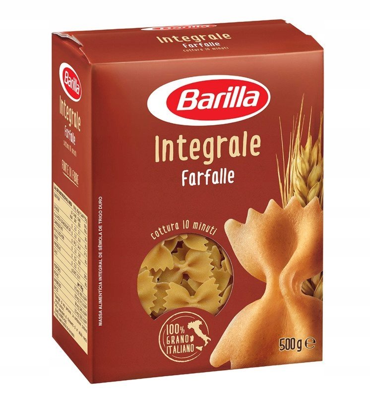 BARILLA Farfalle Integrale - Makaron Pełnoziarnisty kokardki (500 g)